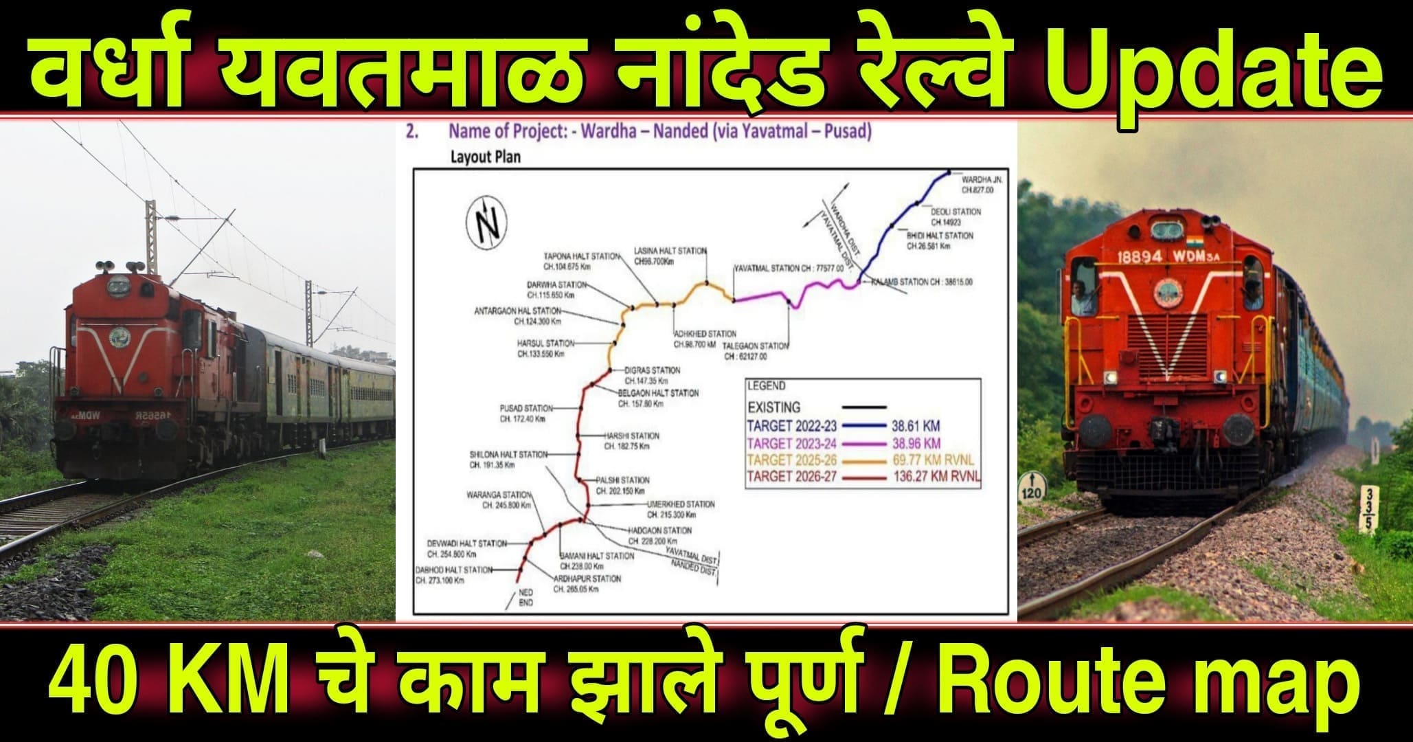 Wardha Nanded New Railway Letest Update